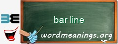 WordMeaning blackboard for bar line